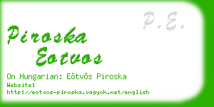 piroska eotvos business card